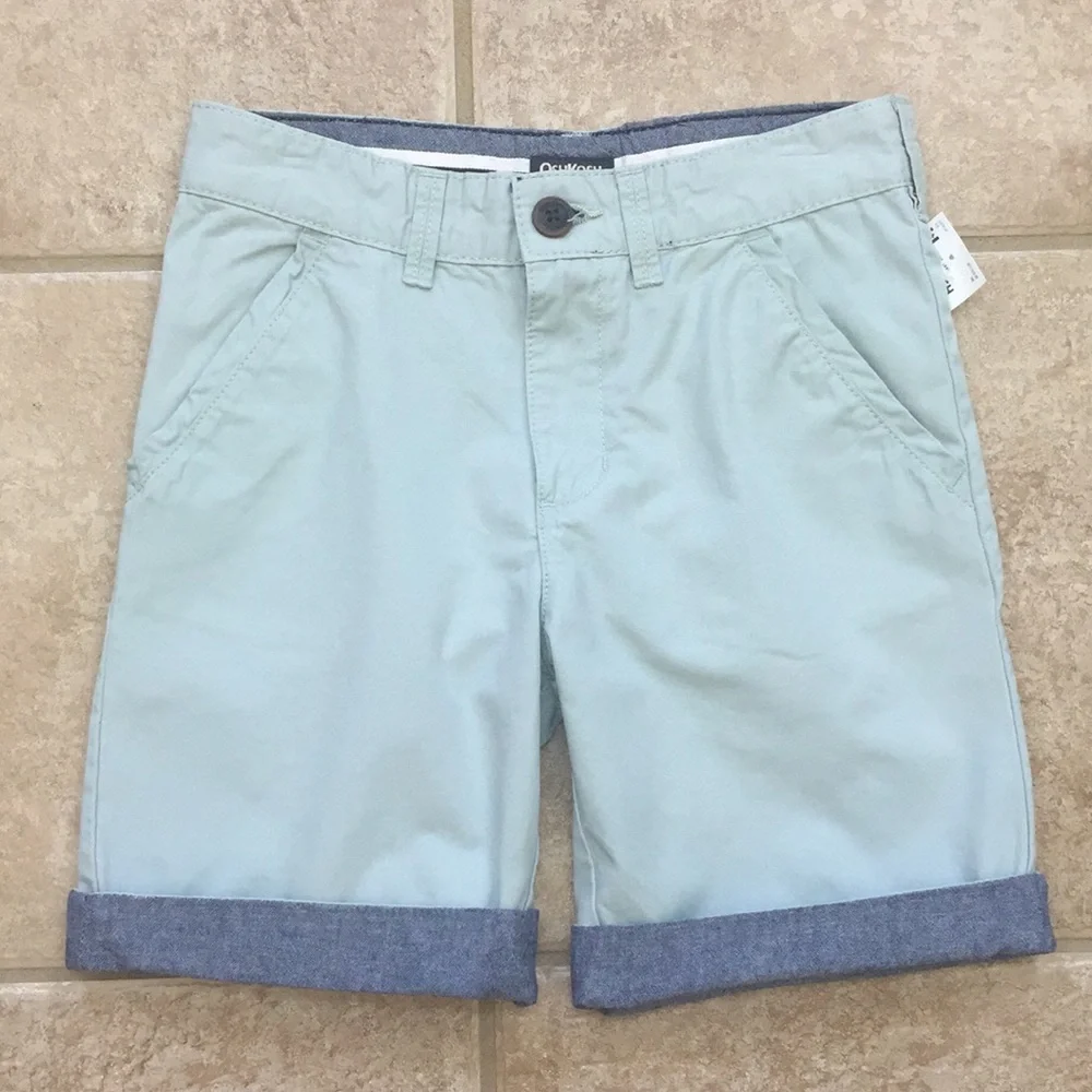 OshKosh B'gosh Flat Front Twill Roll Cuff Shorts